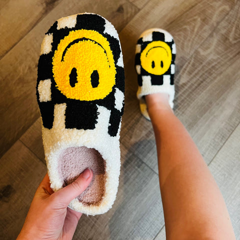 Smiley Race Day Slippers