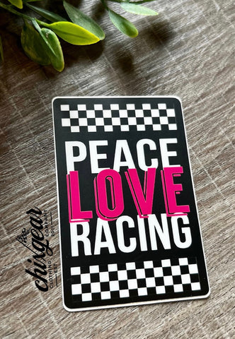 Peace Love Racing Sticker