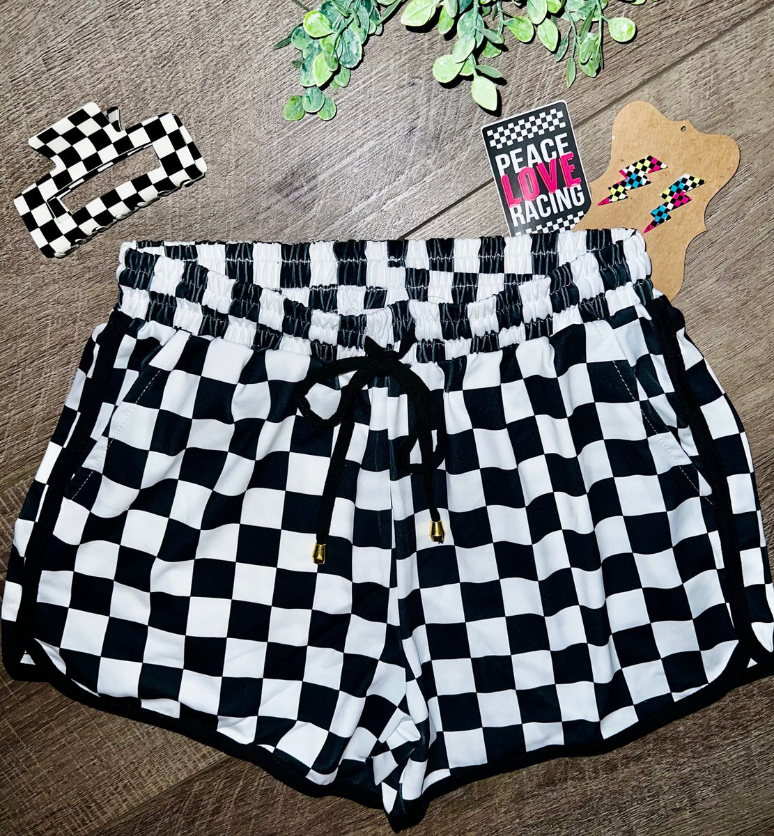 ショートパンツ Check Drawstring Shorts IMG_2558_b3bc3240-c1cd-4479-