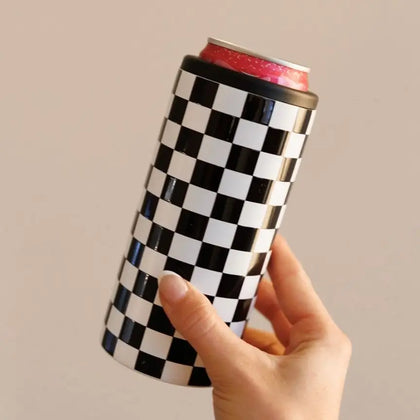 Checked Out Slim Can Holder