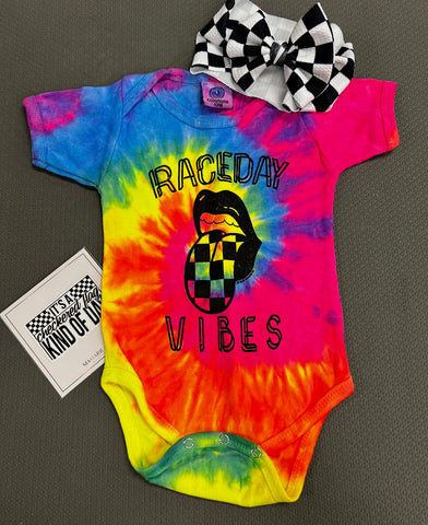 Rainbow Raceday Vibes Onesie