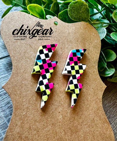 Neon Vibes Bolt Earrings