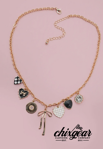 Charmed Bow/Heart Necklace