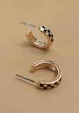 Mini Cut Out Checkie Earrings
