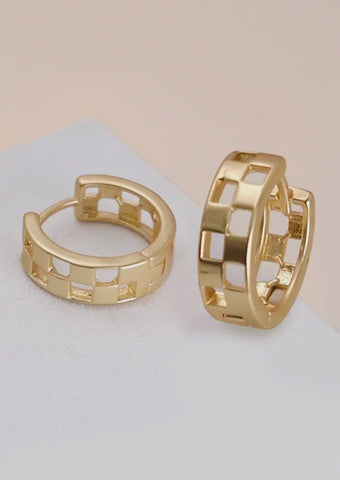Matte Checkie Earrings
