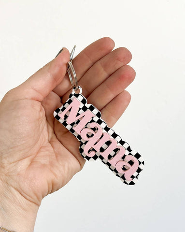 Mama checkered Keychains