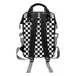 Raceline Black & White Checkered Diaper Bag