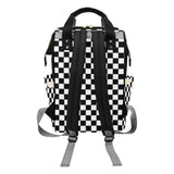 Raceline Black & White Checkered Diaper Bag
