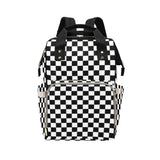 Raceline Black & White Checkered Diaper Bag