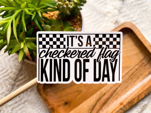 Checkered FLAG Day Sticker