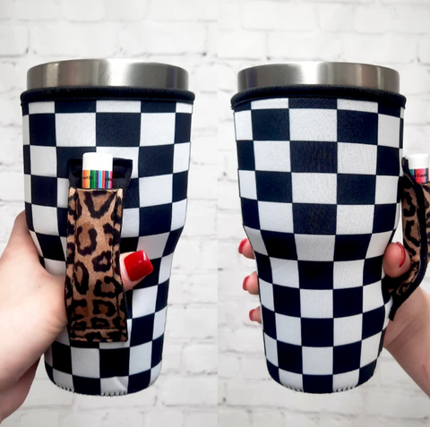 Checkered & Leopard Koozies