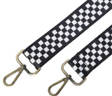 Fashion checkered purse strap