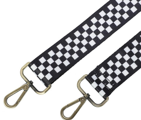 Fashion checkered purse strap