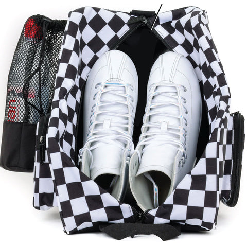 Checkered Racing Shoe/Equipment Backpack