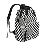 Raceline Black & White Checkered Diaper Bag